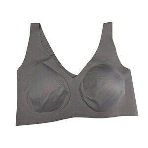 Uniqlo AIRism Women’s Seamless Bra Top Size M Gray Wireless Padded Stretch